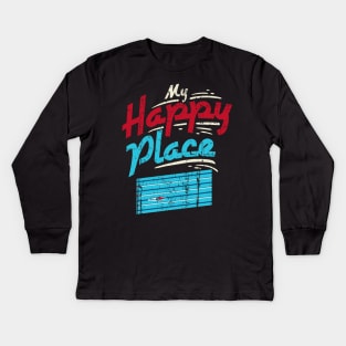 My Happy Place Swimming Pool - Swim Team Swimmer Gift Kids Long Sleeve T-Shirt